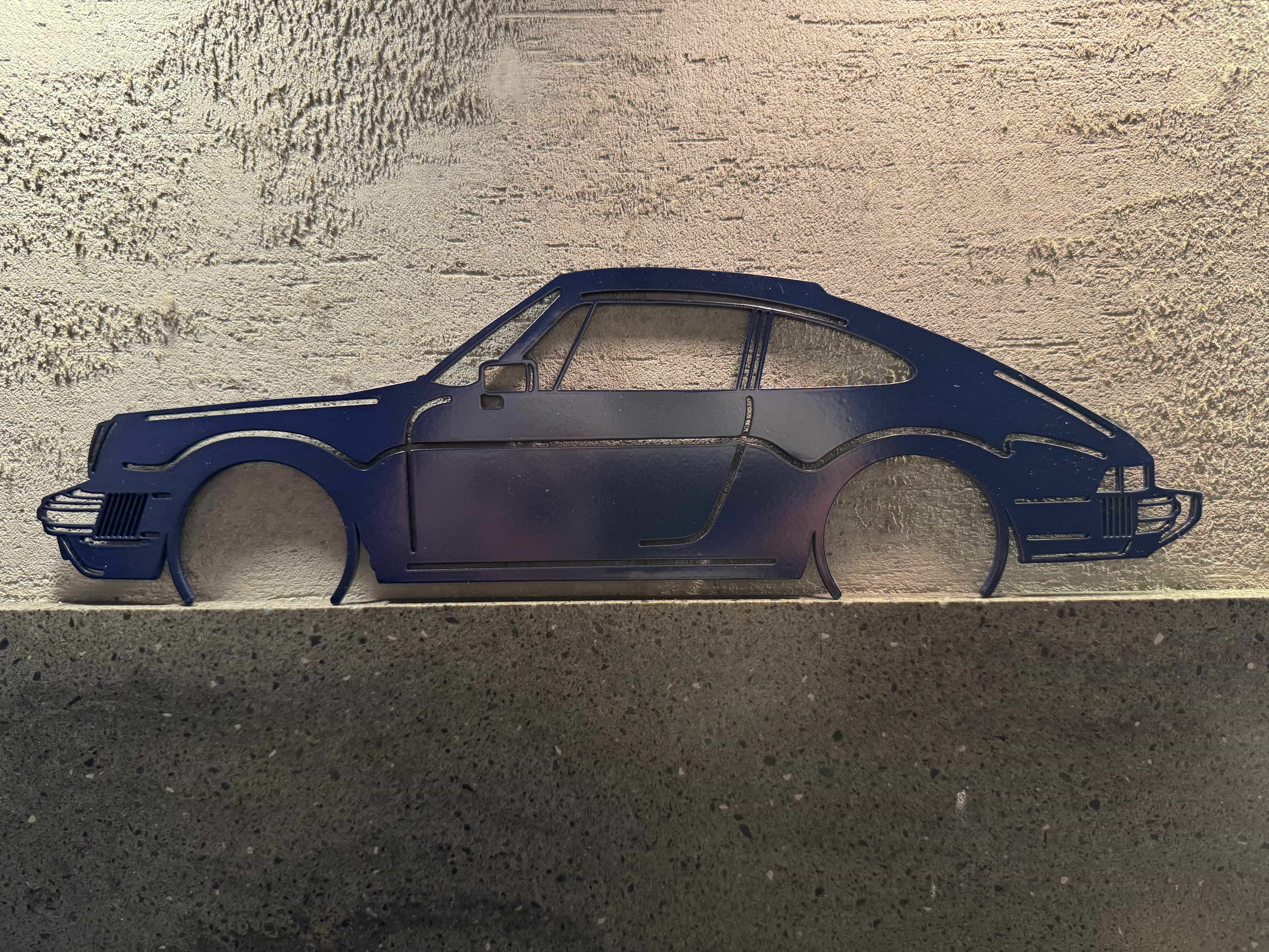Porsche 911 930 тёмно-синий на бетоне